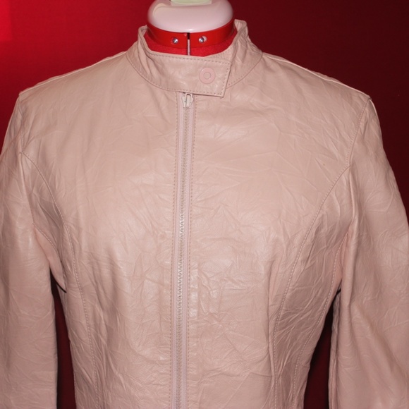 Vintage Danier Leather Jacket 💖BABYPINK💖 - Picture 8 of 9
